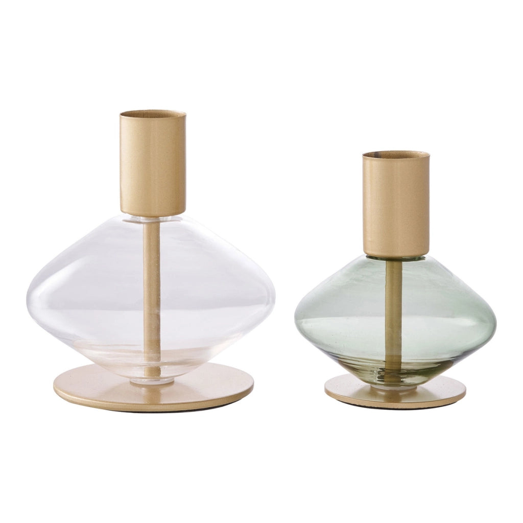 Portacandela Giosy, Oro, Vetro, 7,2x7,2x8,4 cm