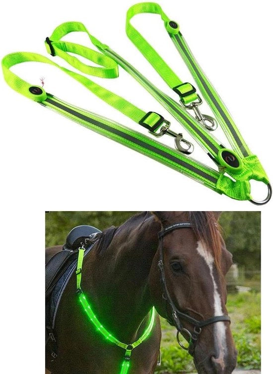 Verstelbare paardenharnas per addestramento di sicurezza con motivi di fiore di ciliegia.
