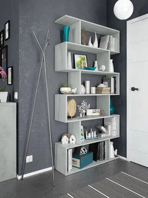 libreria alta athena 192hx80x25 cemento