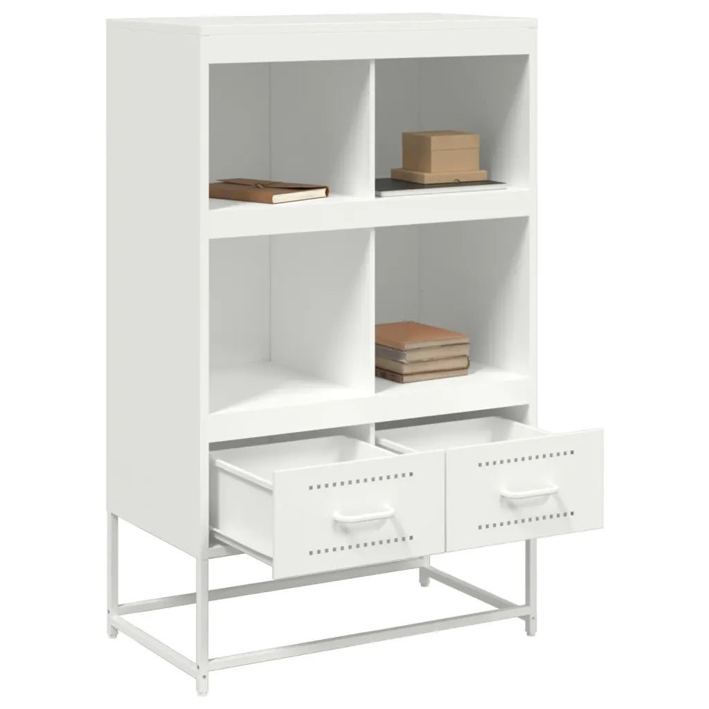 Credenza-Buffet-Armadio da cucina Bianca 68x39x111,5 cm Acciaio 653366