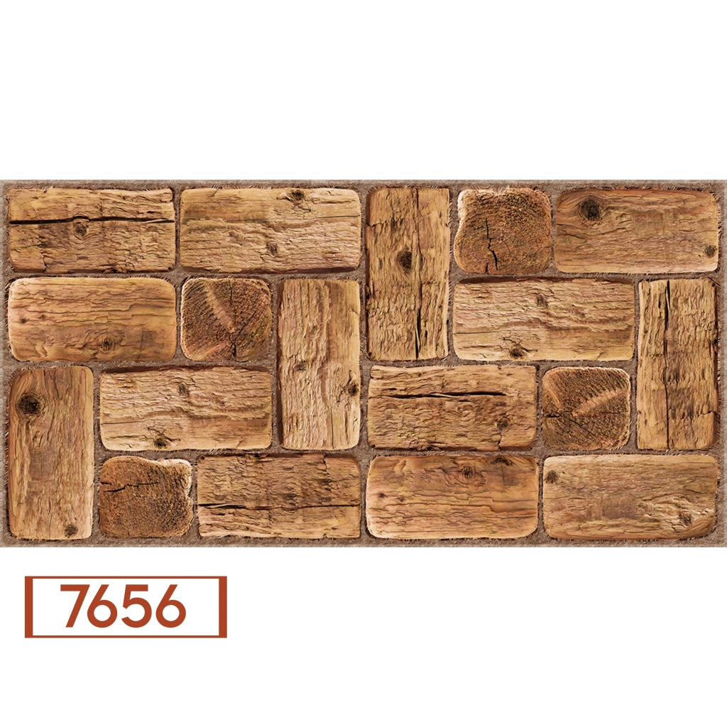 Pannelli 3D Rivestimento a parete in PVC effetto pietra, mosaico, legno Realistici e isolanti. - 7656 (mis.960x479mm)