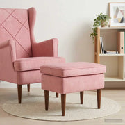 Poggiapiedi Rosa 55 x 35 x 41 cm Velluto 42029998