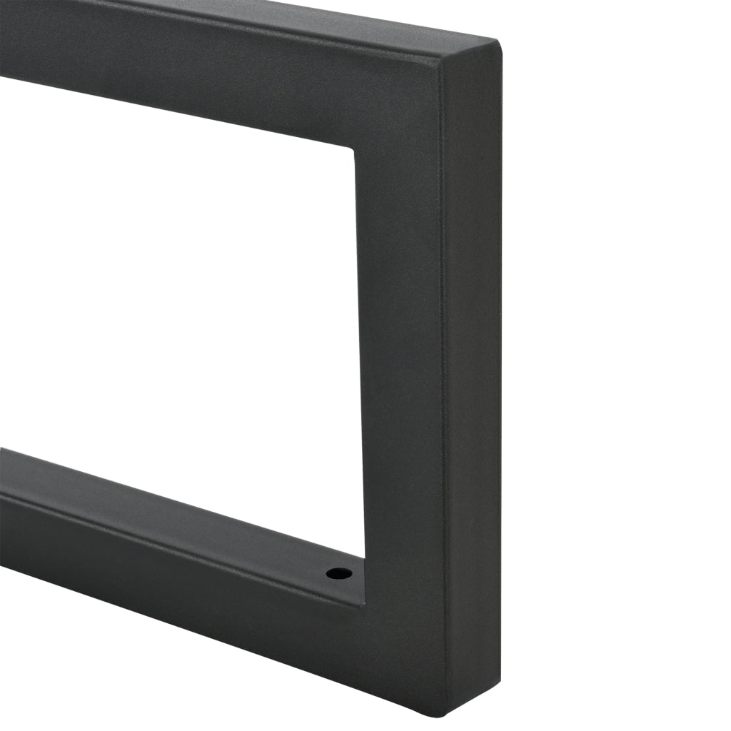 Set 2 staffe da parete fai da te in acciaio 40 x 20 cm nero opaco 03_0008097