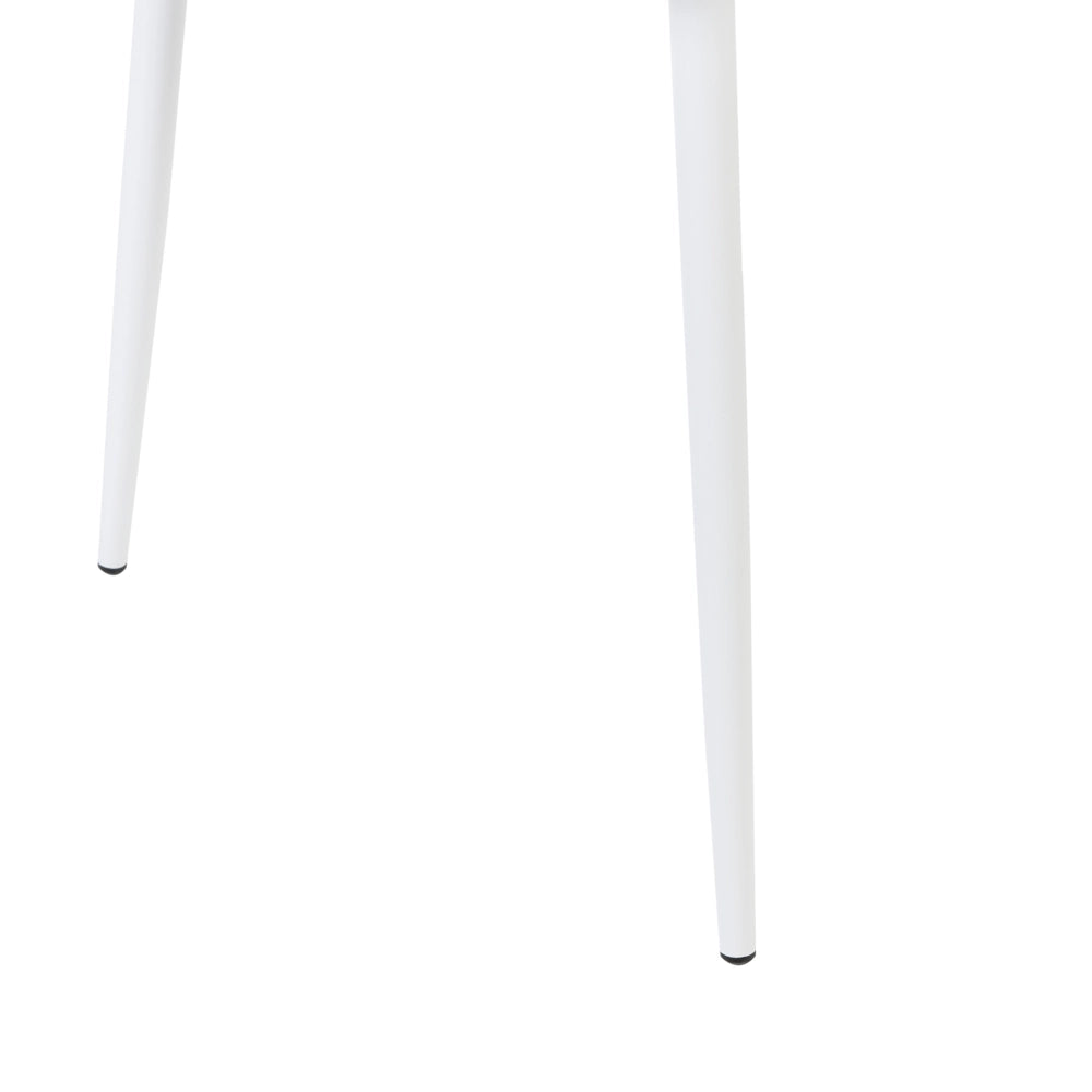 Set di 2 sedie in plastica bianca con poggia braccia design minimalista braccioli soggiorno cucina mobili