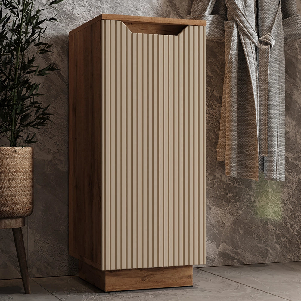 Vicco mobiletto bagno Rovere/cashmere a righe 33.4 x 81.9 cm