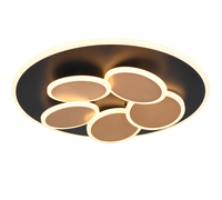 Plafoniera LED, metallo, nero e oro, D 50 cm, Mandala