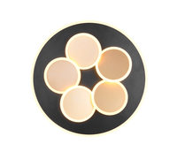 Plafoniera LED, metallo, nero e oro, D 50 cm, Mandala