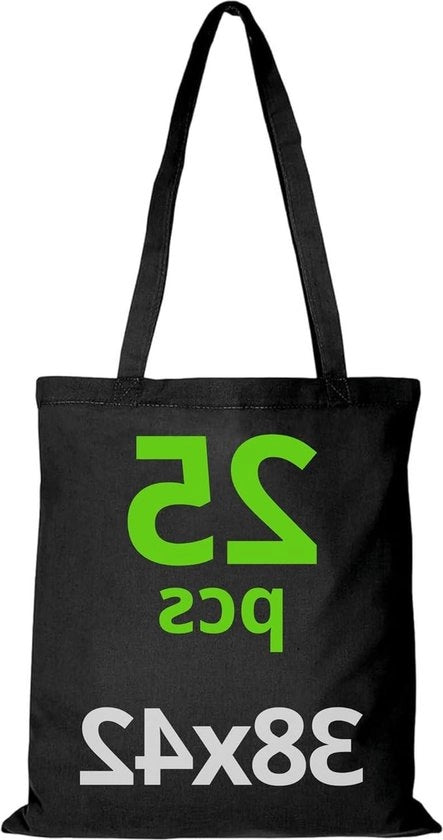 Tas in tessuto 38 x 42 cm con confezione di sacchetti non stampati 10-250 pezzi sacchetto riutilizzabile nero