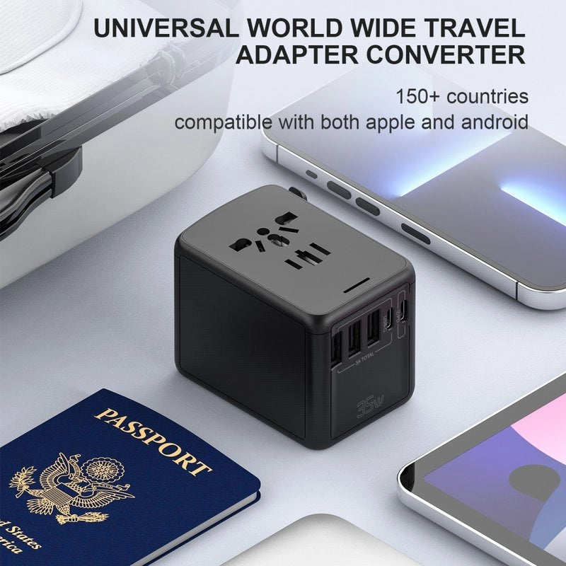 Adattatore Viaggio USB C USB A 35W Ricarica Veloce Quick Charger