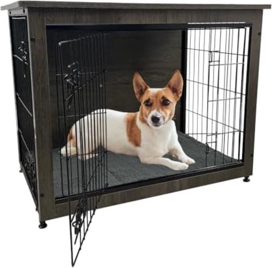 Banchina per cani in legno - Banchina per cani - Banchina per cani XL - Recinzione per cani - Colore marrone