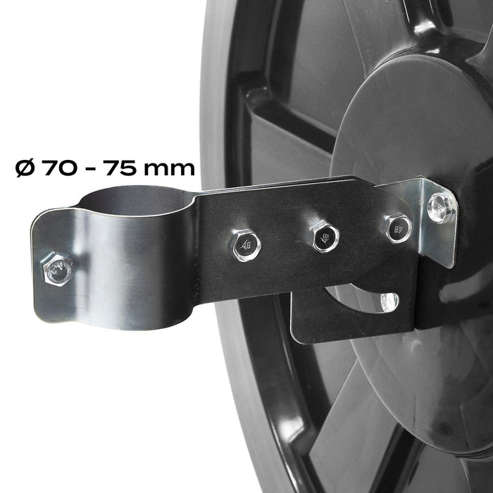 Verkehrsspiegel 75 cm konvex u. Schutzhaube Schwarz