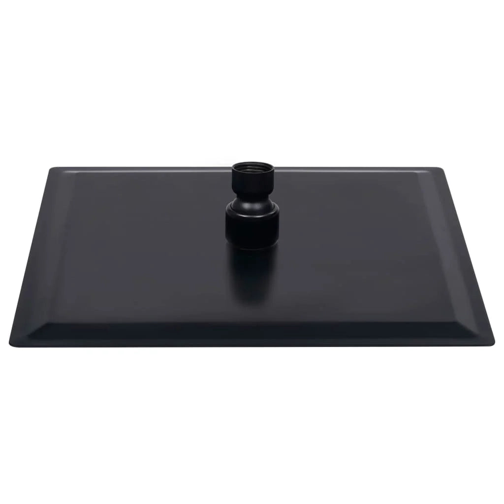 Soffione doccia a pioggia soffione doccia accessorio per il bagno acciaio inox 20 x 20 cm quadrato nero 02_0002077