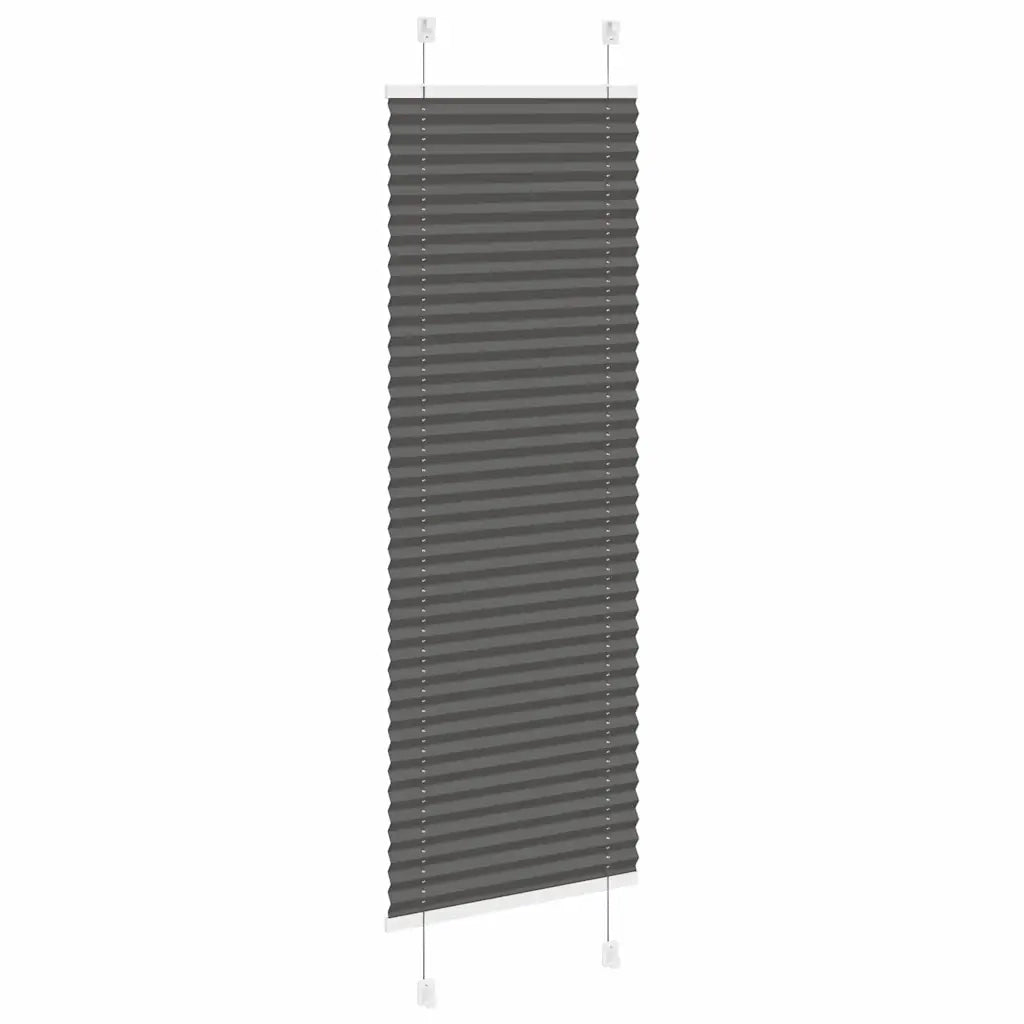 Tenda Plissettata Nera 45x150 cm Larghezza Tessuto 44,4 cm
