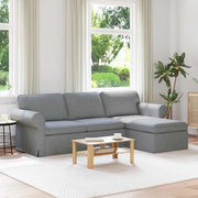 Divano Grigio chiaro 245 x 138 x 80 cm Tessuto 42024341