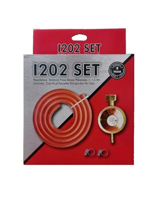 KIT REGOLATORE BOMBOLA GAS GPL TUBO + REGOLATORE FASCETTE TARATURA FISSA PROJECT