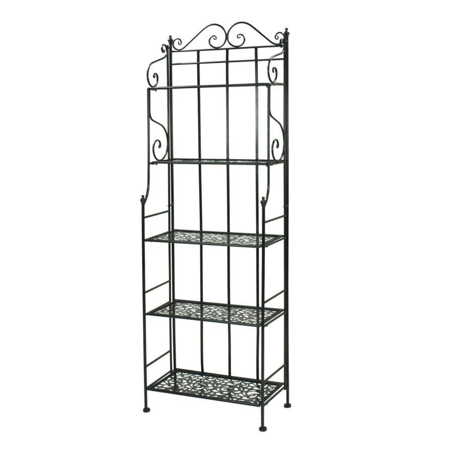 Scaffale metallo nero cm 28 x 60 x h 180