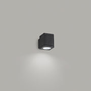 Applique Cubica Esterno Moderna Quarondo Metallo Grigio Grafite Vetro Gu10