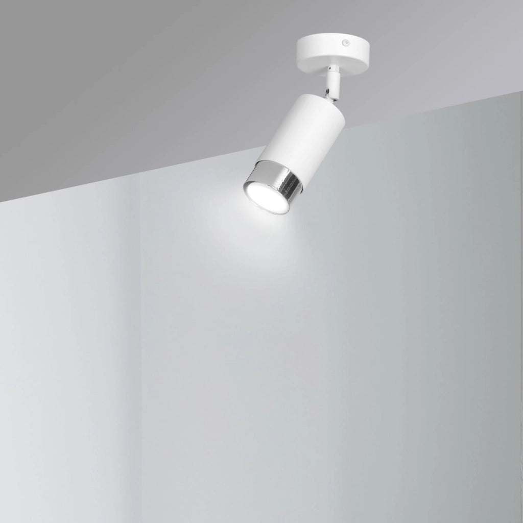 Plafoniera Emibig Hiro 1xGU10 30W bianco/cromo 19 cm