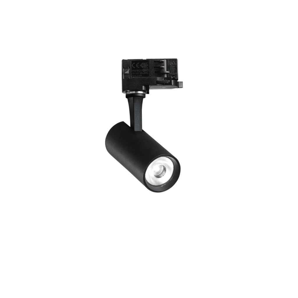 Faretto Su Binario Fox 1 Luce Led Integrato Nero 8W Ip20