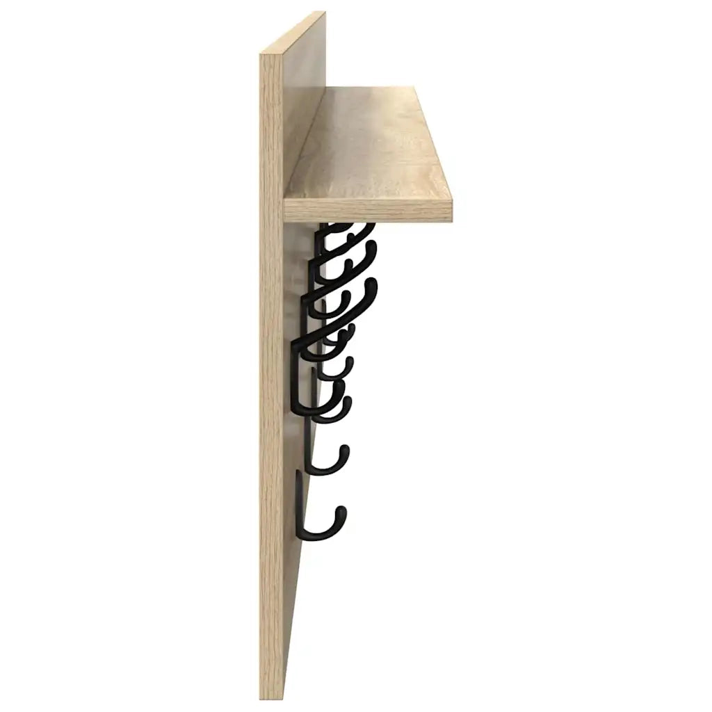 Appendiabiti a muro Rovere Sonoma 100 x 40 x 12 cm 874445