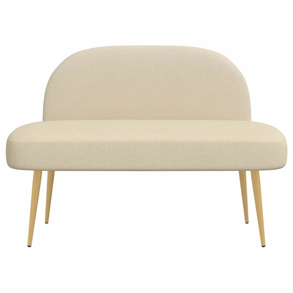 Panchina imbottita con schienale Crema 110 x 60 x 76 cm