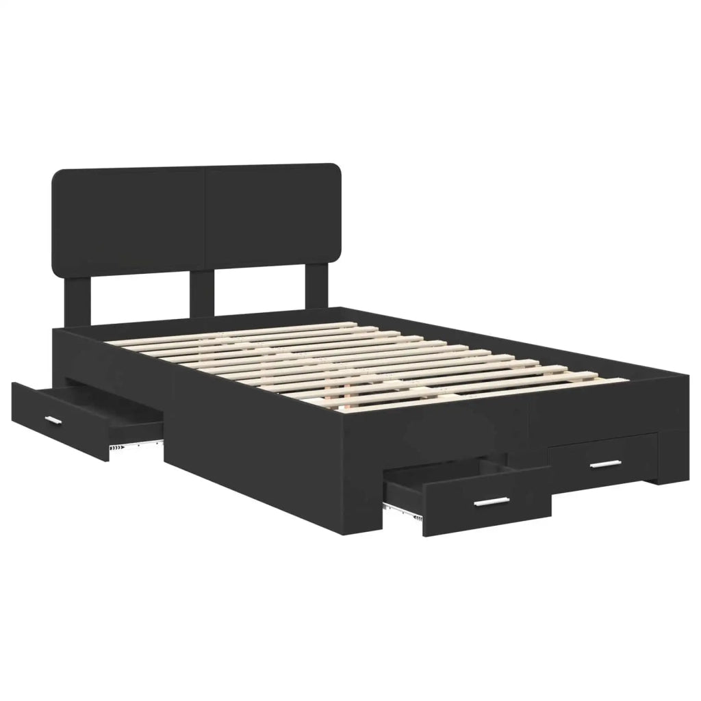 Struttura del letto Nero 135 x 190 cm Legno multistrato 3412383