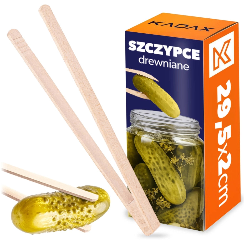 Pinze per cetrioli KADAX, per cavolo cappuccio, toast, griglia, in legno, 29,5 cm