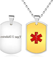 Cintura Medica Plus con ID in Acciaio Inox - Dispositivo di Allarme Medico per Signore e Signore - Y4291