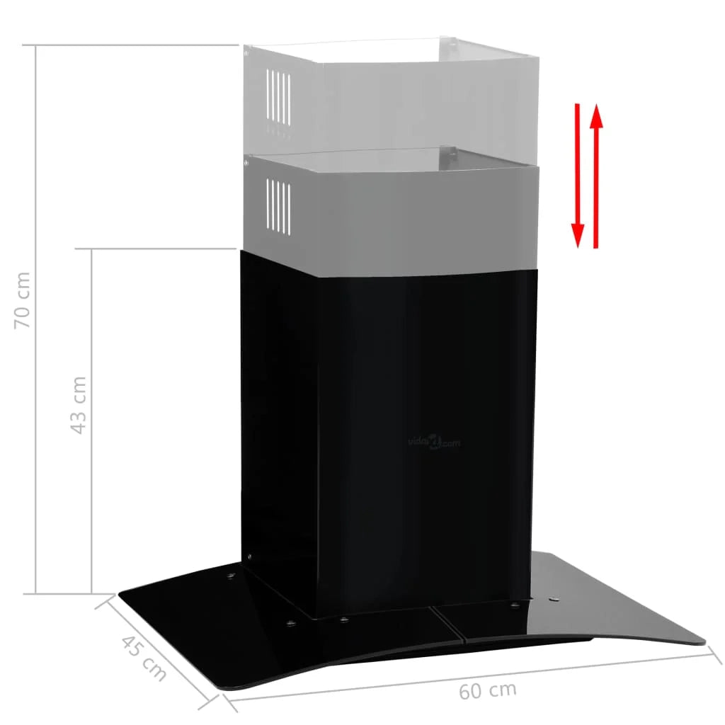 Cappa aspirante a parete in acciaio inox 756 m³/h 60 cm nero 02_0005876
