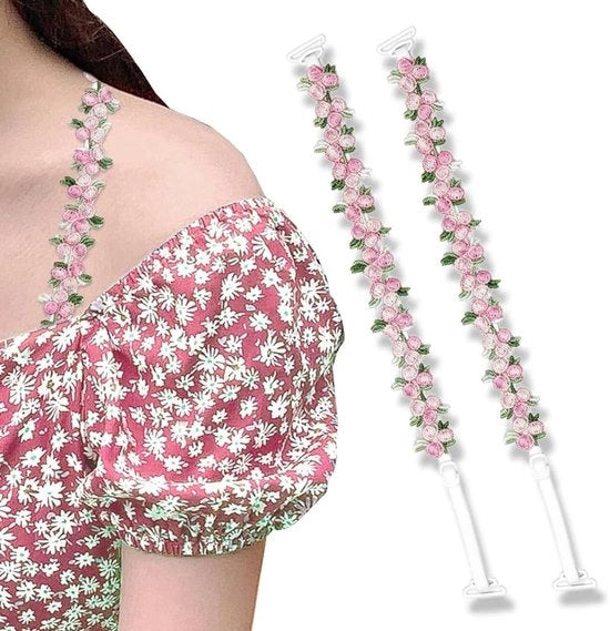 Bande di sostegno elastico flessibili con disegno a righe e fiori - set da 2 - per donne