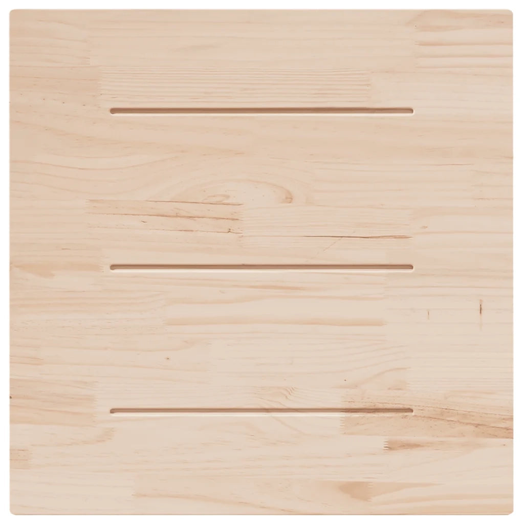 Piano Tavolo Bianco 90x90x2,5cm Legno Massello di Pino Quadrato 824396