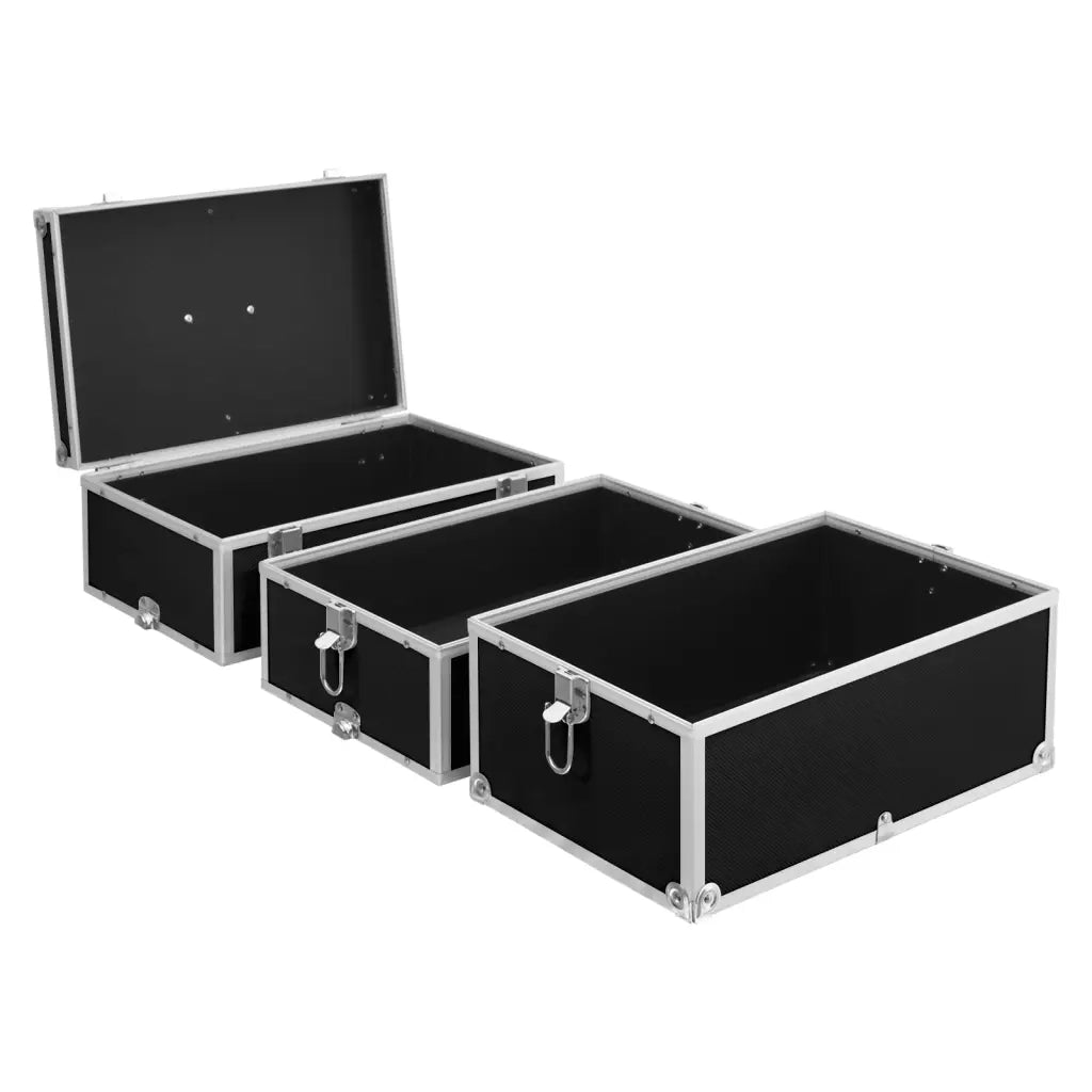 Valigia per Cosmetici 37x24x40 cm Nera in Alluminio CFW3546533