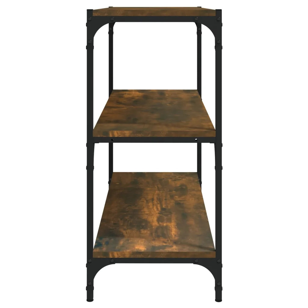 Libreria rovere fumo 80x33x70,5 cm Legno Multistrato e Acciaio 819339