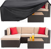 Hoe per arredo esterno - impermeabile e resistente ai raggi UV - 1 pezzo - nero - 420D tessuto Oxford - 242 x 162 x 100 cm