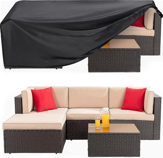 Hoe per arredo esterno - impermeabile e resistente ai raggi UV - 1 pezzo - nero - 420D tessuto Oxford - 242 x 162 x 100 cm