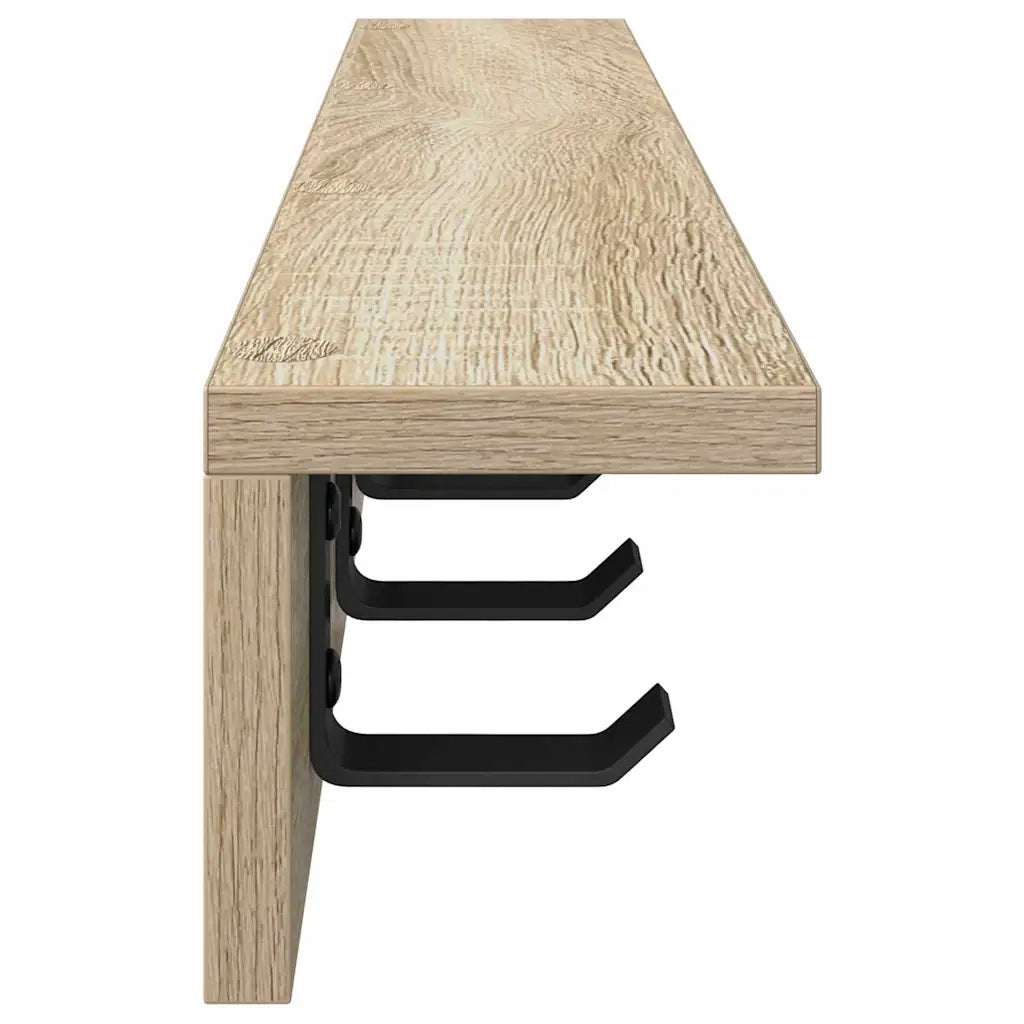 Appendiabiti a muro Rovere Sonoma 60 x 10,5 x 10,5 cm 874357