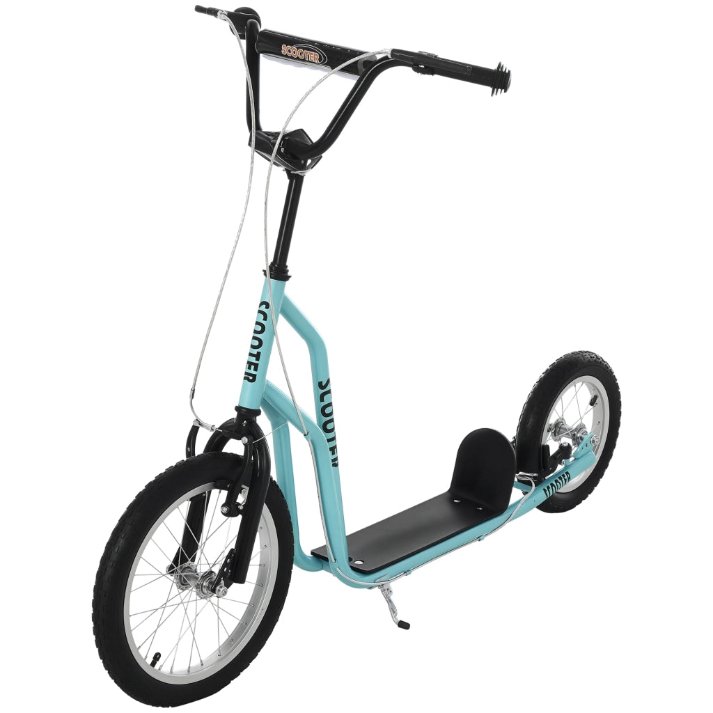 Monopattino per Bambini con Manubrio Regolabile e Freno a Mano ¨C Xylo ¨C 16 Pollici Blu Metallo