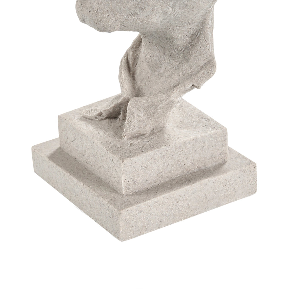 Figurina decorativa Testa di resina grigia Statuetta di stile moderno Accessori decorativi