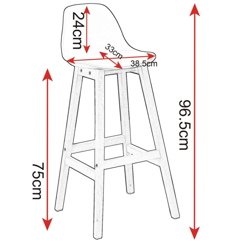 Set di 2 sgabelli da bar per la colazione/sedie da bancone da cucina bianchi 19_0000591