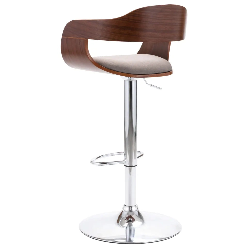 Sgabello da Bar in Compensato e Tessuto Grigio Talpa cod mxl 71029
