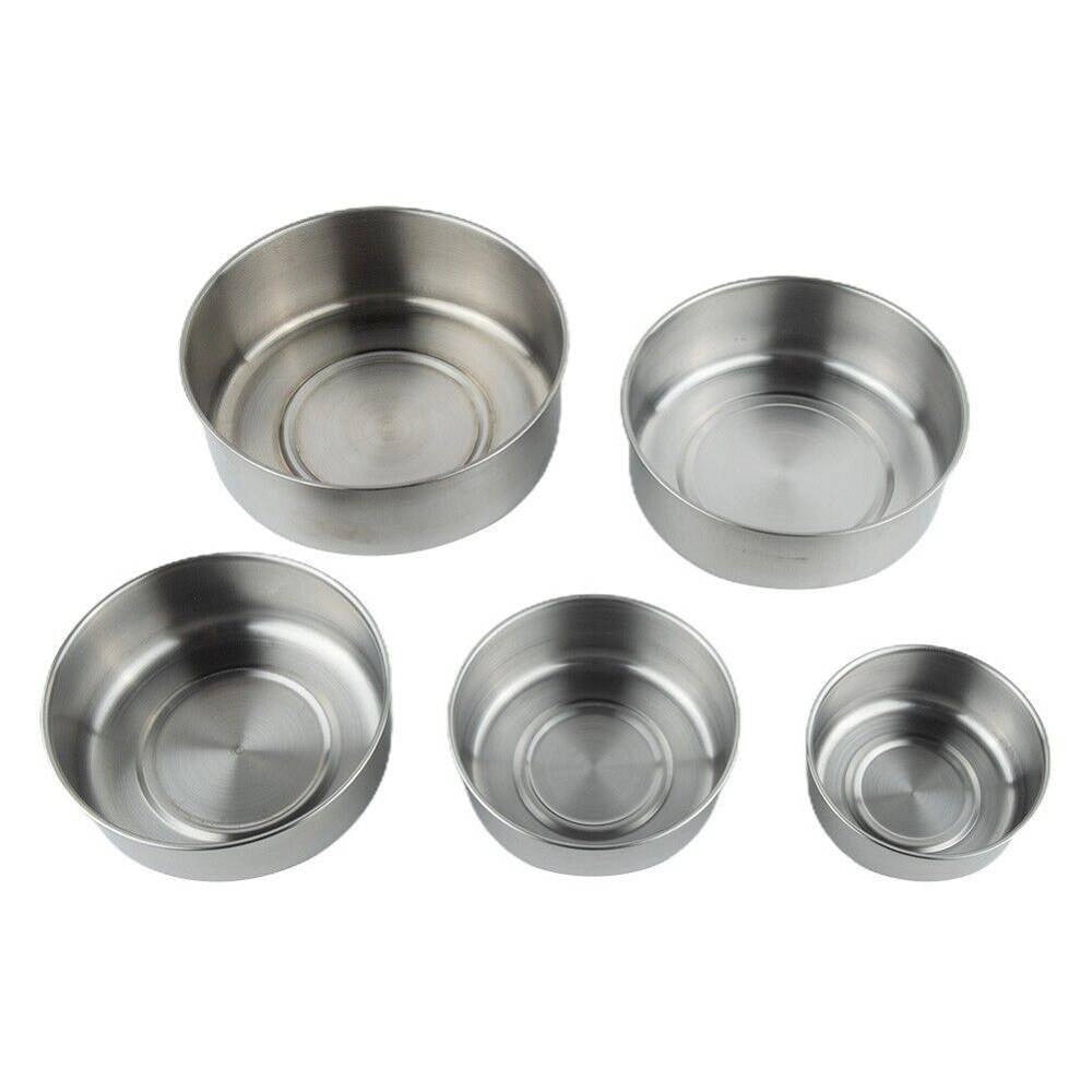 Trade Shop - Set 5x Contenitore Acciaio Inox Con Coperchi Cucina Casa Cibo Conservazione -