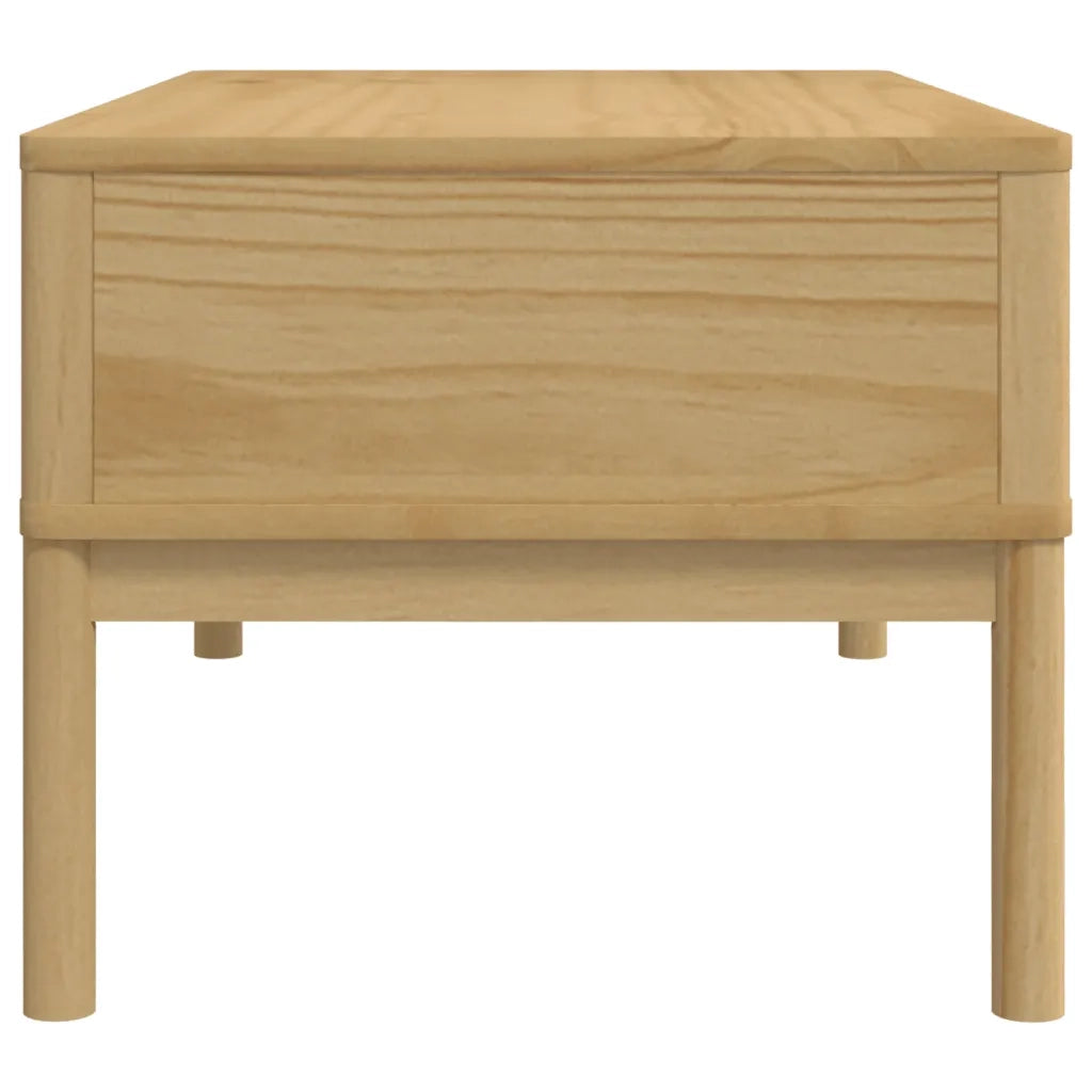 Tavolino-Tavolino da soggiorno-Tavolo FLORO Marrone Cera 99x55,5x45 cm in Legno di Pino