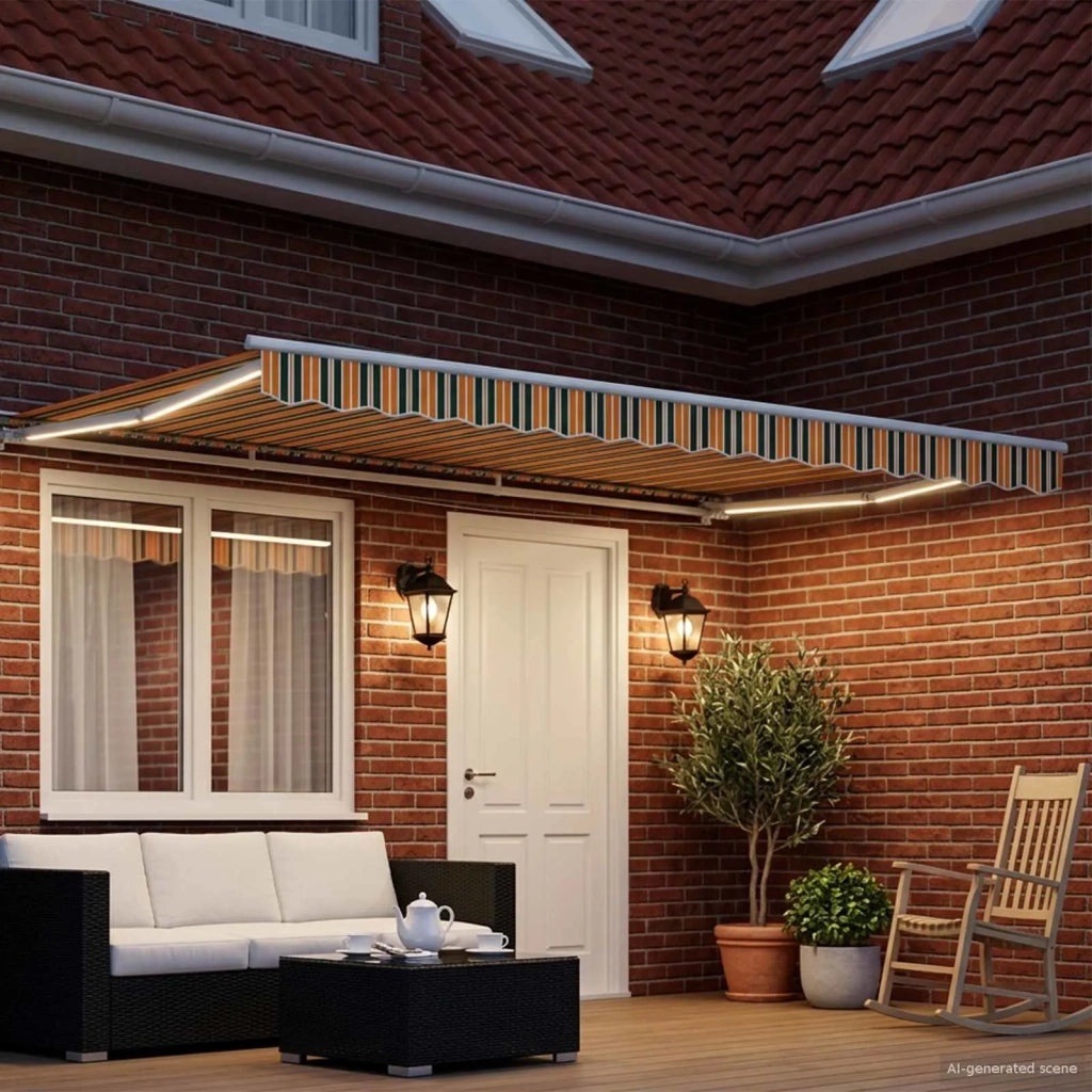 Cornice per Tenda Manuale con LED 5 × 3,5 m 3420722