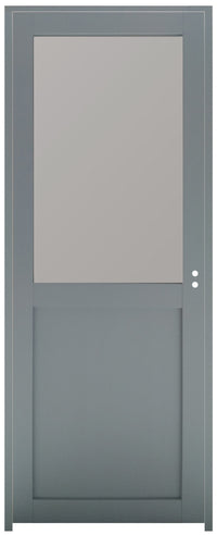 Blocco porta officina in vetro depoli H204 x L83 Spinta a sinistra