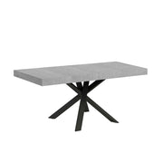 Tavolo allungabile 90x90/194 cm Clerko Premium Cemento gambe Antracite