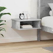 Comodino Grigio cemento 40 x 31 x 15 cm Legno multistrato