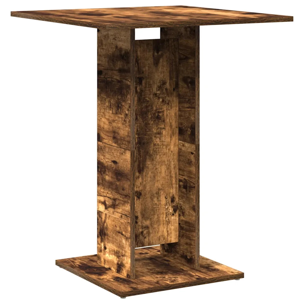 Tavolo da Bistrot Rovere Fumo 60x60x75cm in Legno Multistrato