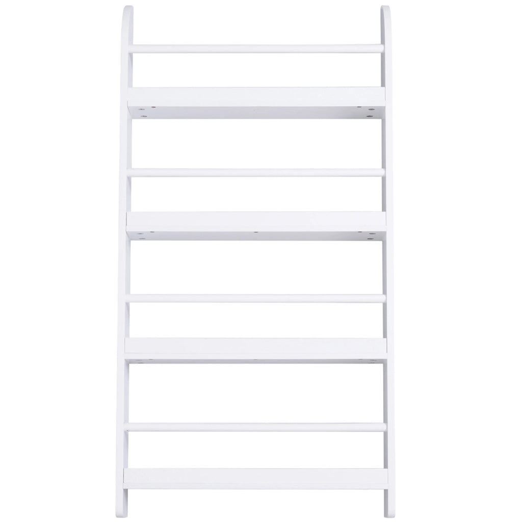 EasyComfort Libreria da Parete con 4 Ripiani in Legno Bianco Impermeabile, Carico Massimo 30kg (59cm x 12cm x 113cm)
