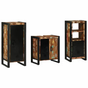 vidaXL Set di mobili per il bagno 3 pcs Legno massello riciclato
