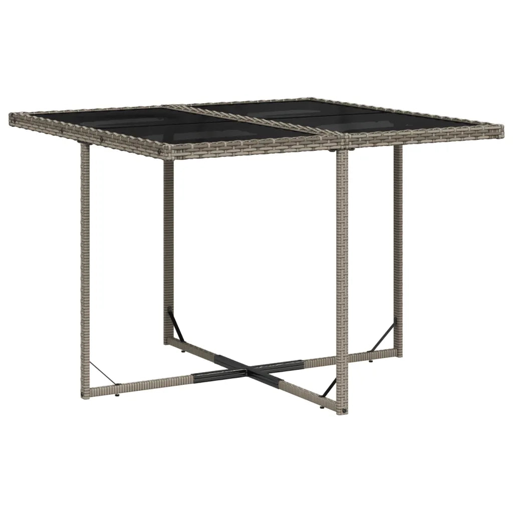 Set da Pranzo da Giardino 5 pz con Cuscini in Polyrattan Grigio 3277843